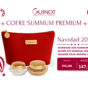 IMAGEN DE COFRE SUMMUM PREMIUM GOMMAGE AGE SUMMUM 50ML BAUME EYE SUMMUM 15ML NECESER ROJO GRANDE GUINOT